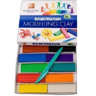 Пластилин Классика (Детство) 10 цветов, стек, 200гр от интернет-магазина Континент игрушек