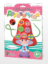 Шнуровка деревянная "Мухоморчик" от интернет-магазина Континент игрушек