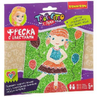 Набор для творчества  BONDIBON. Фреска с блестками ( девочка на шаре) от интернет-магазина Континент игрушек
