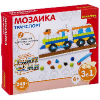 Логические, развивающие игры и игрушки Bondibon Мозаика «ТРАНСПОРТ», 248 дет., BOX 22x4.5x19 см от интернет-магазина Континент игрушек