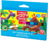 Пластилин мягкий ArtBerry с Алоэ Вера, 12 цветов/180г, картон с европодвесом от интернет-магазина Континент игрушек