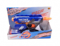 Мегабластер. Бластер стреляющий мягкими снарядами, 5 шт. в комплекте  19,5*4,5*27см от интернет-магазина Континент игрушек