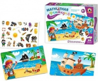 Развивающая игра на магнитах Пираты, с магнитным полем от интернет-магазина Континент игрушек