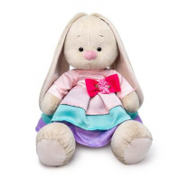 Зайка Ми Большой в трехцветном платье 34 см от интернет-магазина Континент игрушек