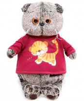 Кот Басик в футболке с принтом Тигренок 22 см мягкая игрушка от интернет-магазина Континент игрушек