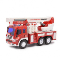 Машина Пожарная (с лестницей), 1:16, от 3-х лет, инерционная, световые и звуковые эффекты, 28.5x8.5x от интернет-магазина Континент игрушек