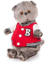 Кот Басик в клубной куртке 19 см мягкая игрушка от интернет-магазина Континент игрушек