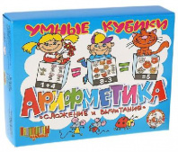 Кубики "Арифметика. Сложение и вычитание" 12 шт от интернет-магазина Континент игрушек