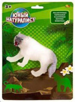 Животные Abtoys серии "Юный натуралист" Полярная лиса, термопластичная резина