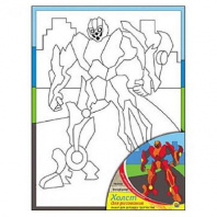 Холст с красками 18х24 см. Трансформер от интернет-магазина Континент игрушек