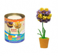 Набор для творчества топиарий Крокусы фиолетовый/желтый, 15 см от интернет-магазина Континент игрушек