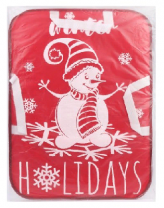 Ледянка с принтом 56*42 см, красная