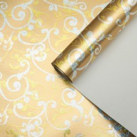 Бумага для декорирования "Праздничный узор", металлизированная, золотая, 0,7 х 1 м   3730999 от интернет-магазина Континент игрушек